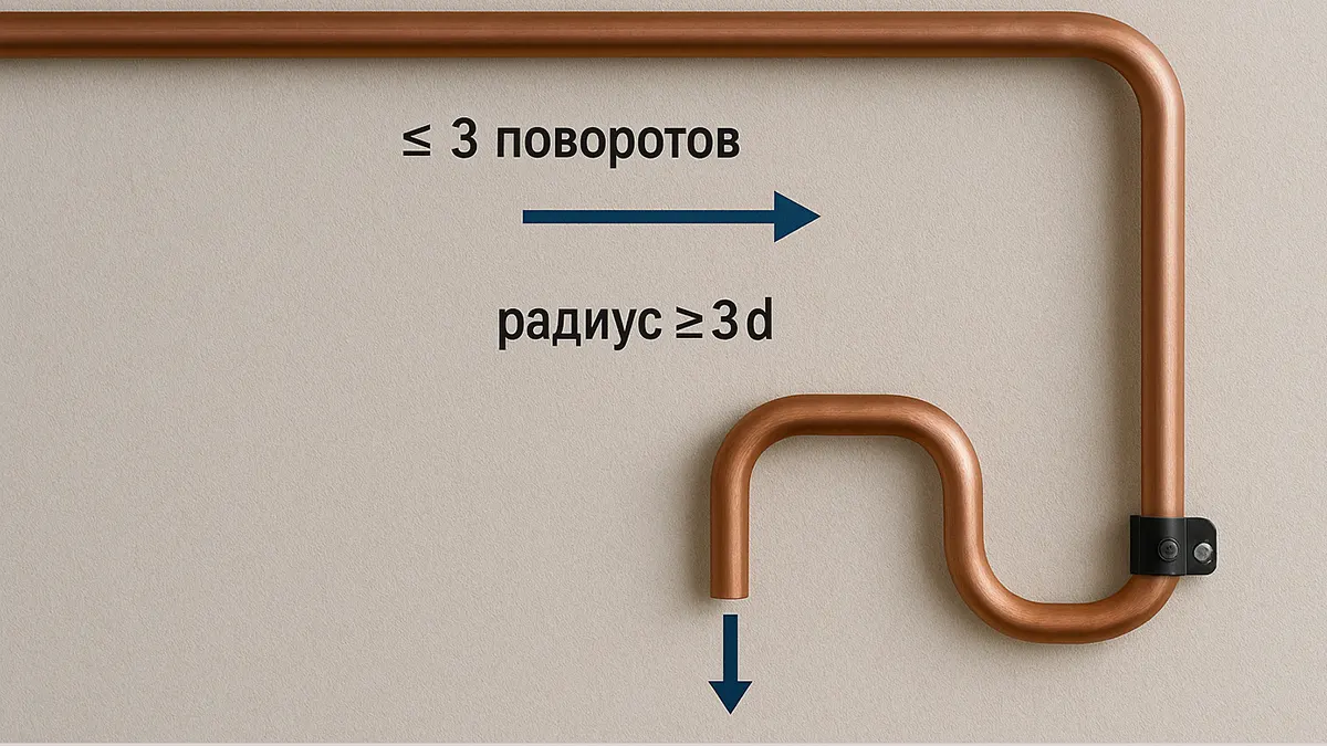 Требования к трассам фреонопровода