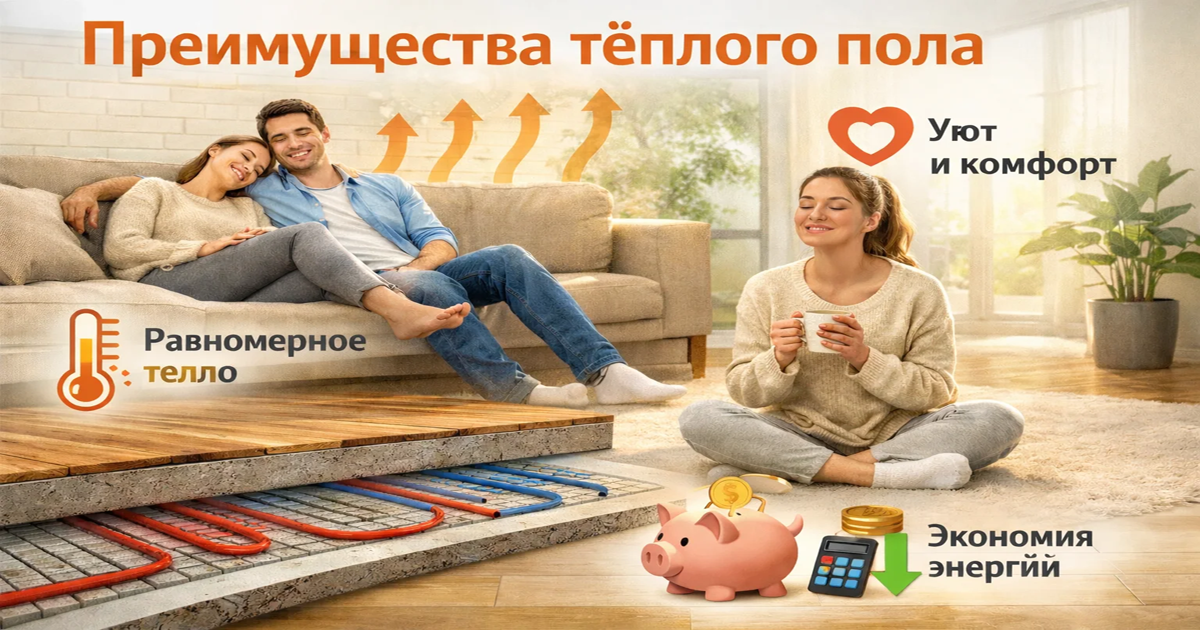 Монтаж водяного теплого пола: преимущества и недостатки