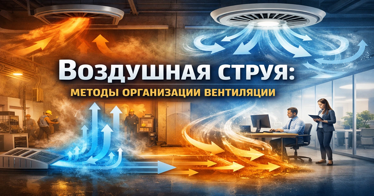 Воздушная струя: 2 основных способа организации вентиляции